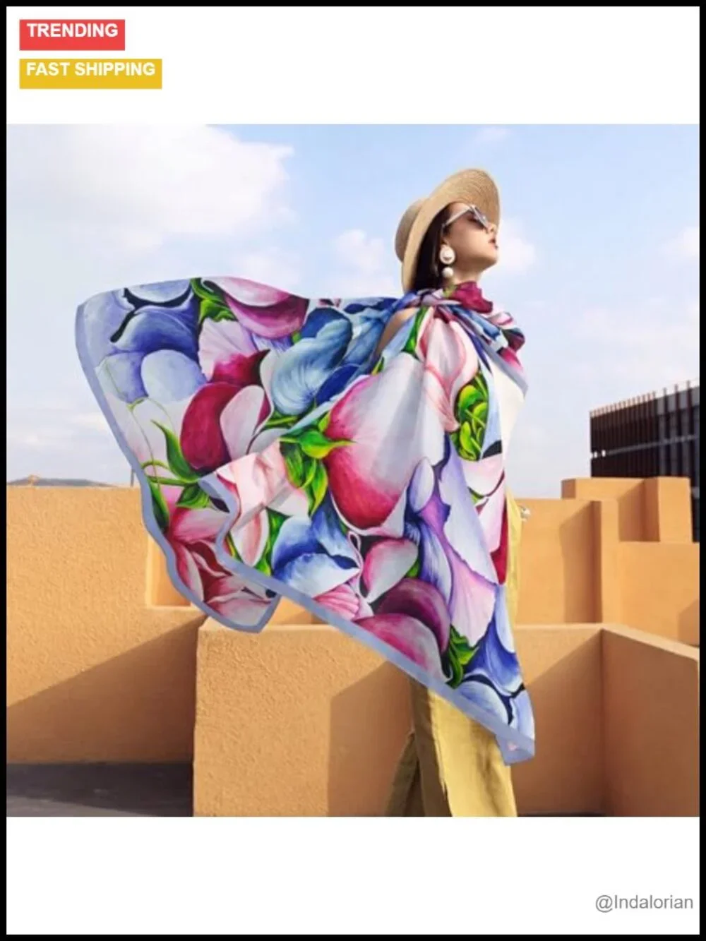 100% Mulberry Silk Pashmina Shawl for Women, Oversized Wrap 90x43, Lightweight